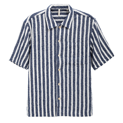 Hello Sunflower Spacey SS Shirt Navy Stripe 200 1188 Degli Uberti